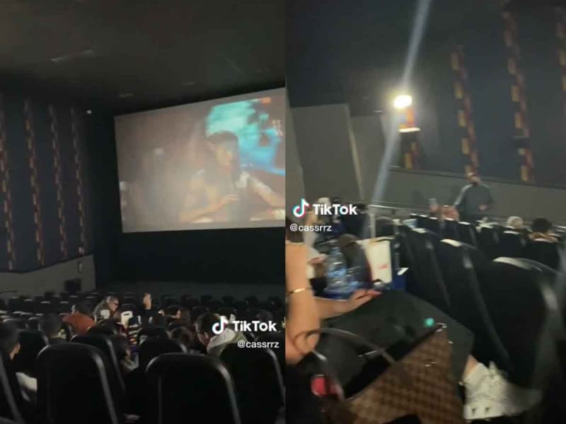 Se sabe que la bochornosa escena se registró  en una sala de cine en México. Mientras la película Avatar 2  se proyectaba en la pantalla, una persona cachó en la movida a la pareja y se armó tremendo alboroto.
