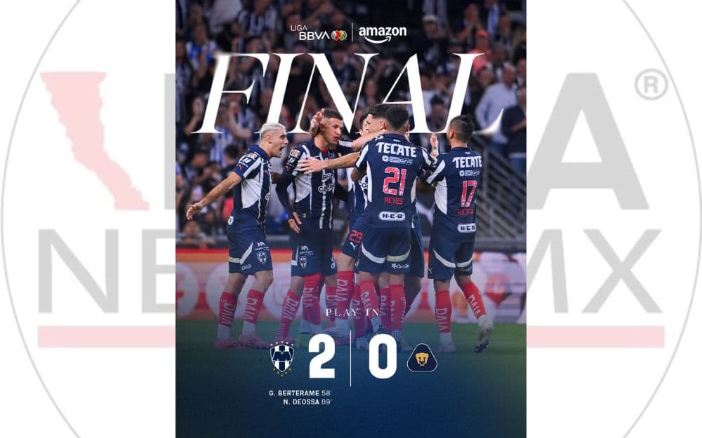 Nelson Deossa celebra el gol que selló la victoria rayada y el pase a la Liguilla en el Gigante de Acero.