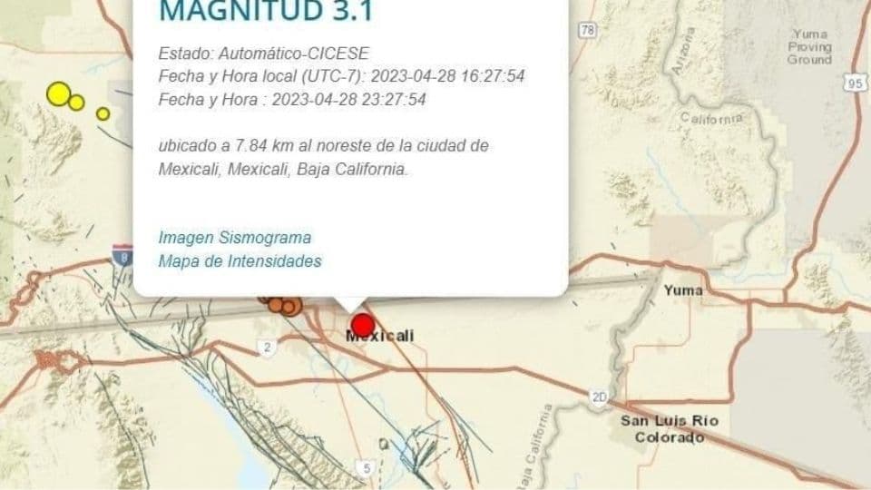 Vuelve a temblar en Mexicali. I FOTO: WEB