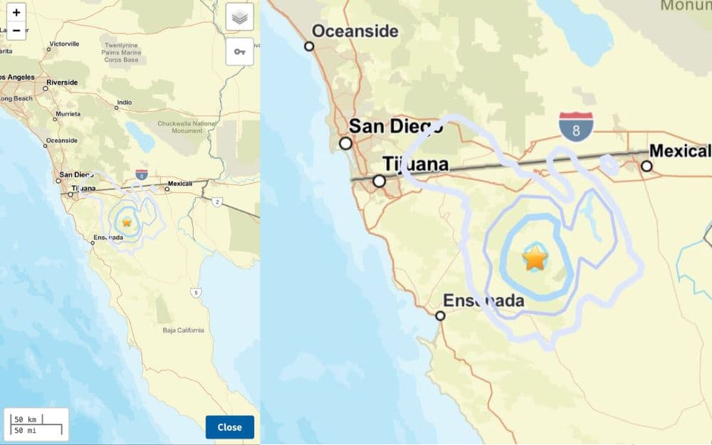 El sismo ocurrió a 62 kilómetros al este-noreste de Ensenada, sin reporte de daños o víctimas.