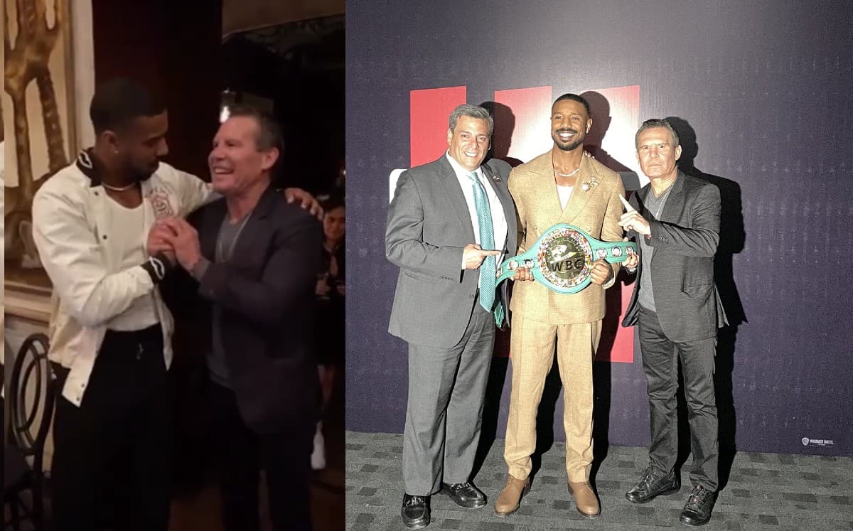 Michael B. Jordan visitó la CDMX para promocionar su nueva película y aprovechó para conocer al exboxeador Julio César Chávez.