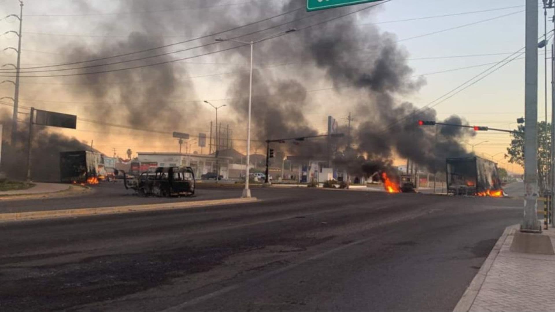 Disturbios ocurridos la mañana de hoy en Culiacán por la recaptura de Ovidio Guzmán
