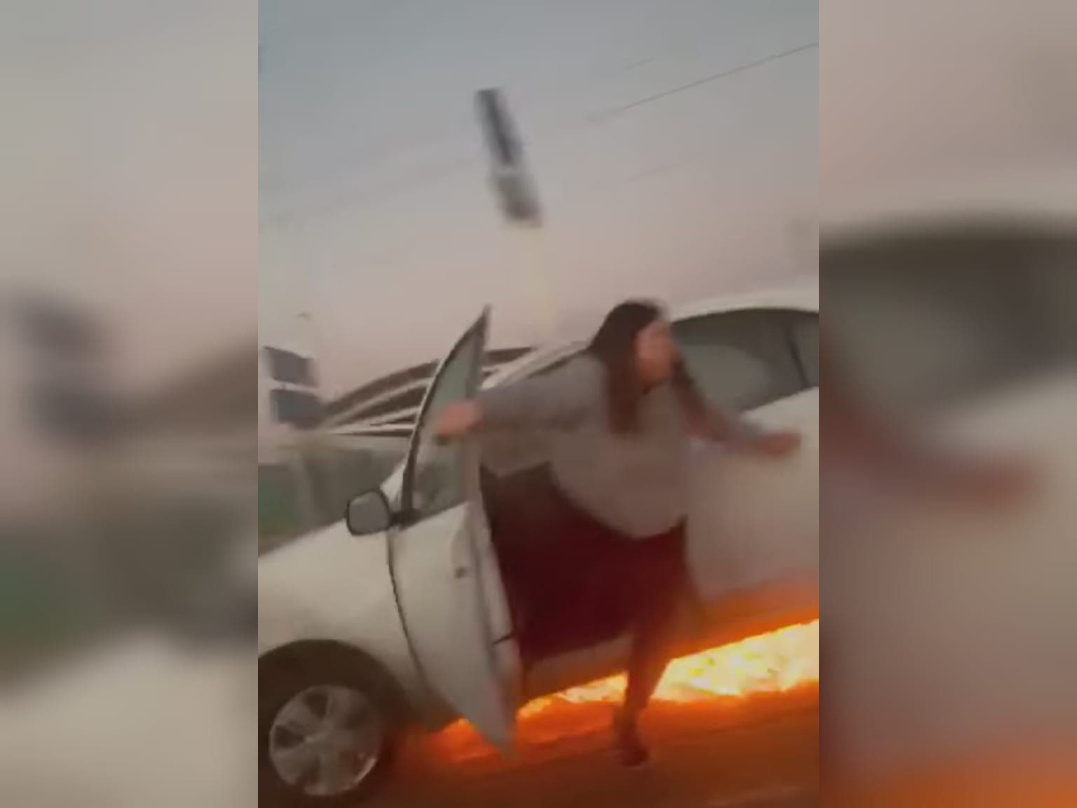Se incendian automóviles qué transitaban en Hermosillo IFOTO: Captura de pantalla