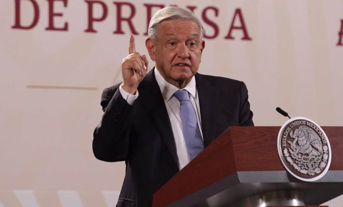 AMLO durante la mañanera IFOTO: Carlos Mejía