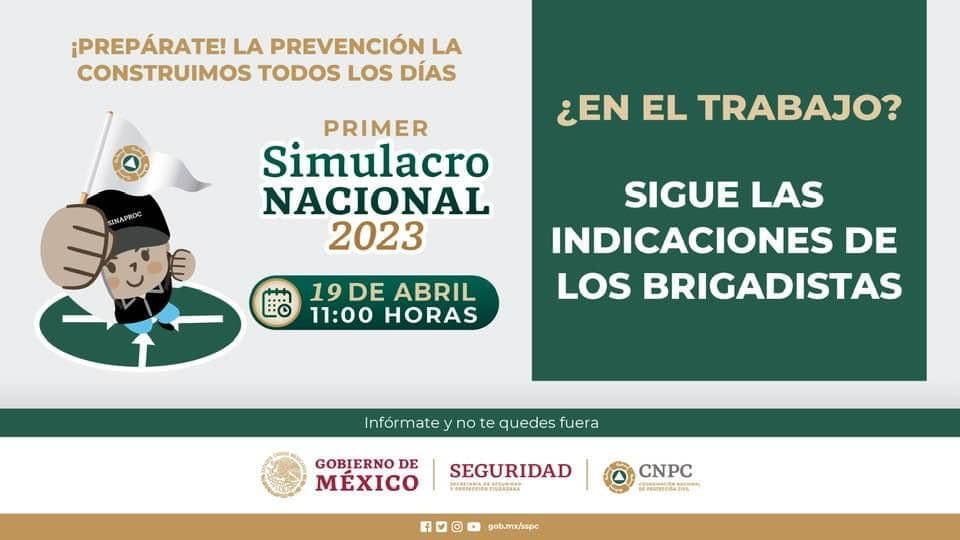 Se prepara el primer simulacro a nivel nacional 2023. I FOTO: WEB