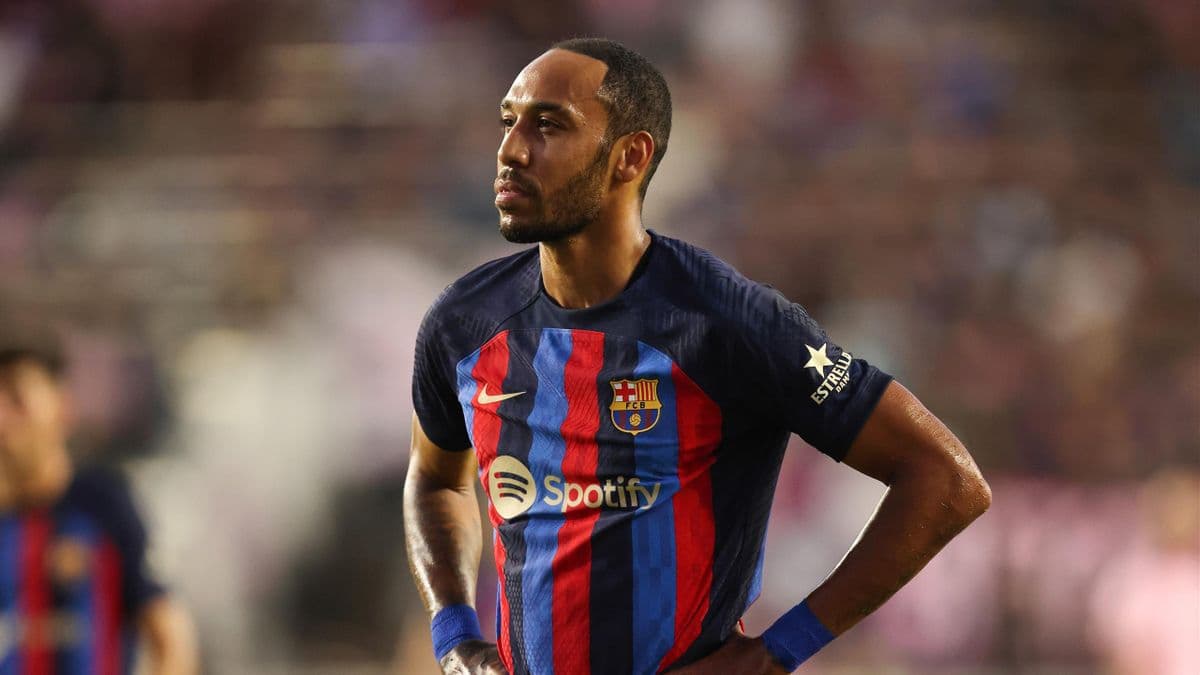 Aubameyang en un partido con Barcelona | Imagen cortesía