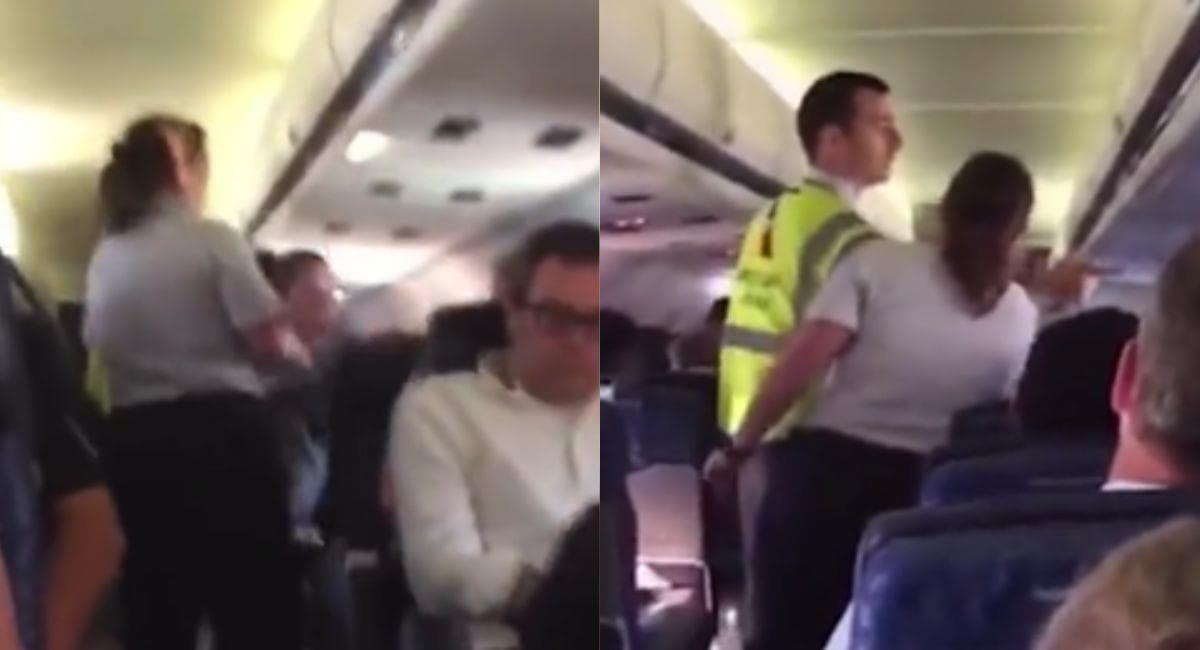 La pareja viajaba en avión y todo parecía un ambiente de tranquilidad y relajación; pero, esto cambio en minutos. El joven tuvo una idea que no resultó tan bien al principio. Y es que según lo que se aprecia en el video, el hombre decidió romper con su pa