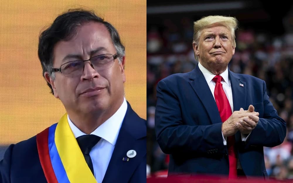 El presidente colombiano, Gustavo Petro y el presidente estadunidense Donald Trump
