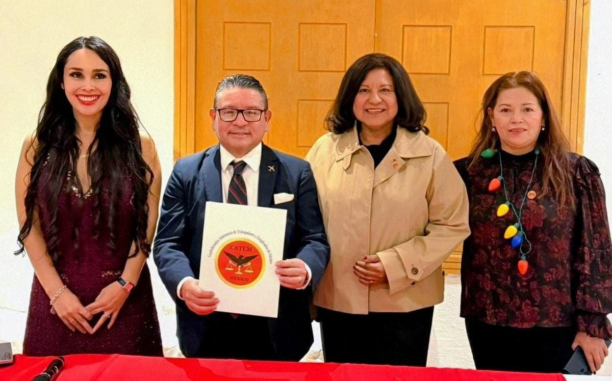 Patricia Sosa Castellanos, secretaria general de CATEM BC, aseguró que el convenio fortalecerá la capacitación y la estabilidad laboral en la industria aeroespacial del estado.