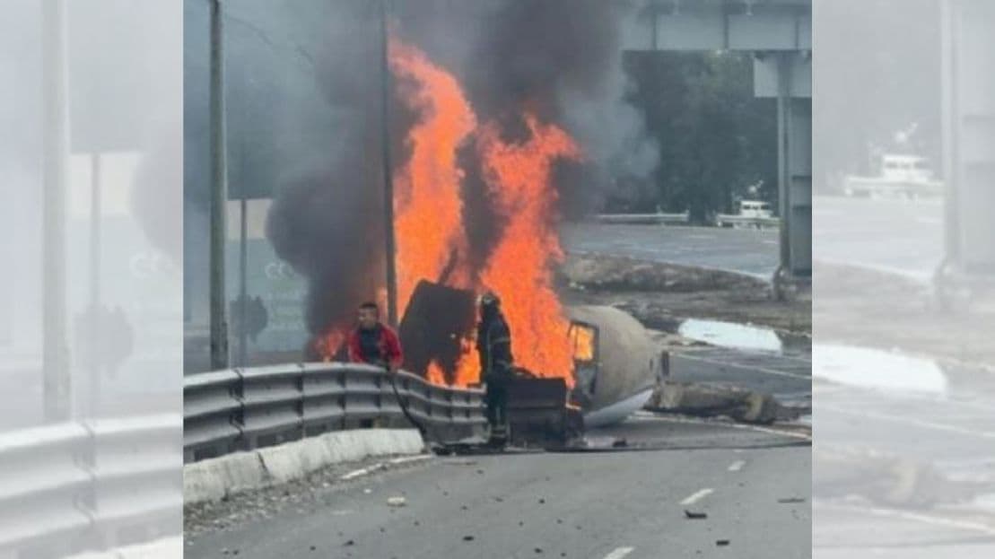 Clara Brugada, jefa de Gobierno de la CDMX, durante la rendición de cuentas por la explosión de una pipa en el Puente de la Concordia.