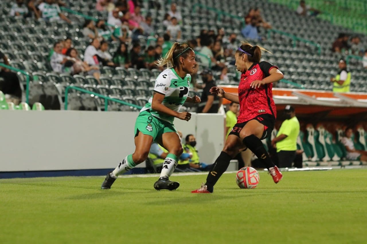 Xolos Femenil demostrando que sí se puede. @ClubSantosFem (Twitter)