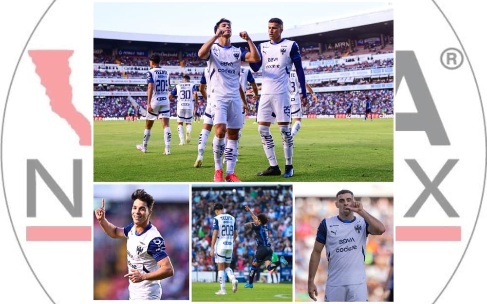Monterrey no tuvo piedad de Gallos Blancos  y les ganó 4 goles a 0 en el Estadio Corregidora.
