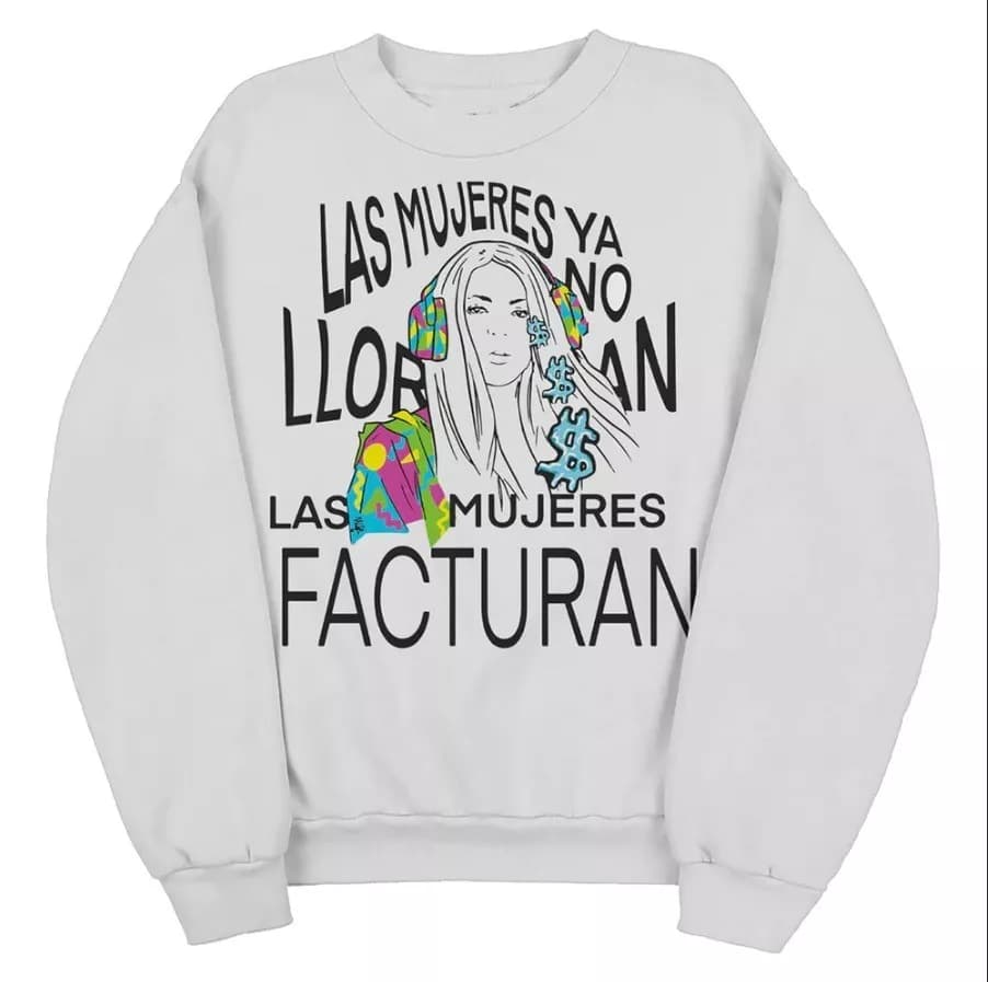 Shakira lanza sudadera con la frase icónica "Las mujeres ya no lloran, las mujeres facturan" IFOTO: CNN