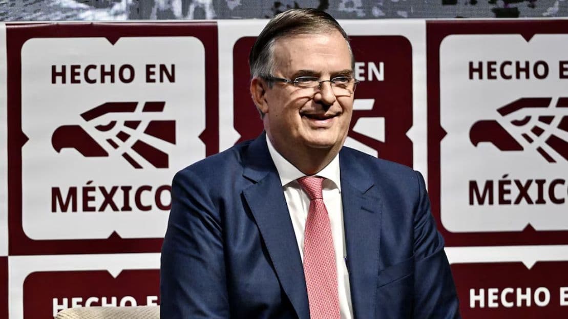 Marcelo Ebrard, secretario de Economía, durante el Primer Encuentro Nacional de Polos de Desarrollo, donde detalló el calendario de revisión del T-MEC.