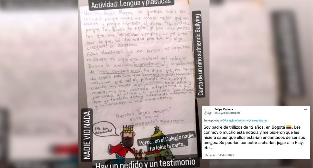 A través de redes sociales se viralizó la misiva del pequeño, la cual tocó las fibras más sensibles del corazón de cientos de internautas que no tardaron en reaccionar.