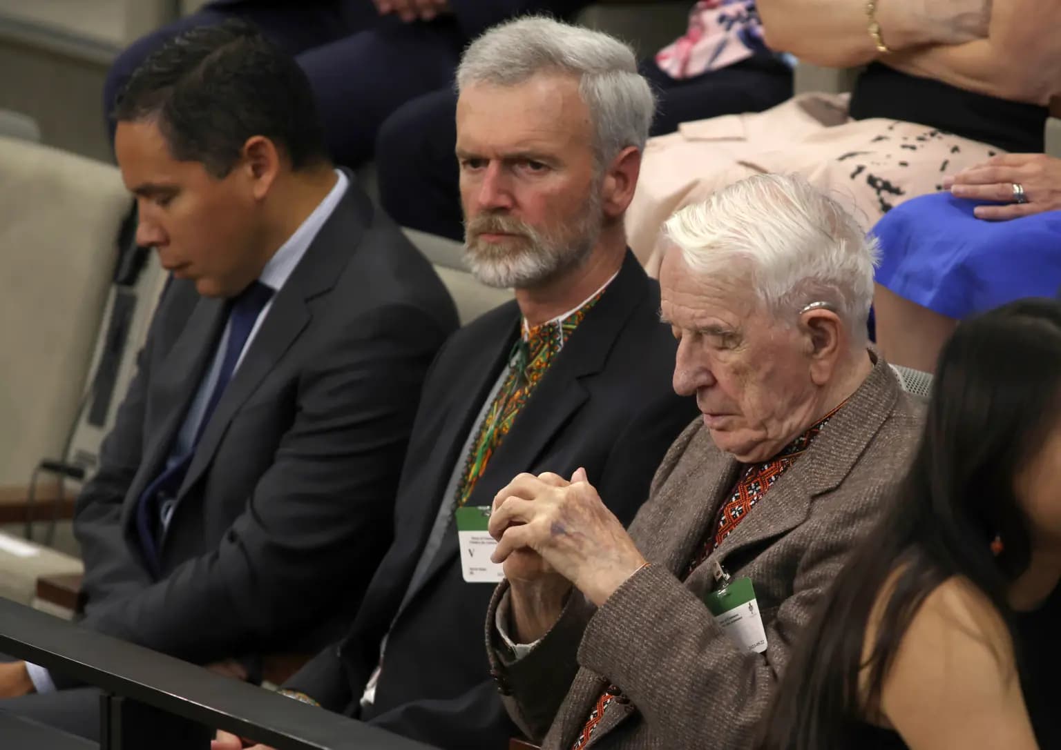 Yaroslav Hunka, el nazi ovacionado, sentado en el parlamento canadiense IFOTO: AP