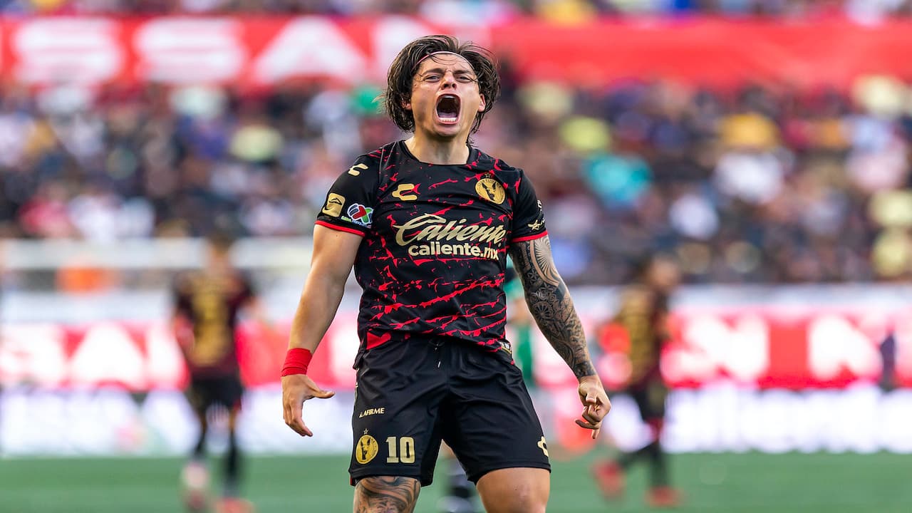 Asi reaccionó Joaquin Montecinos luego del segundo gol contra el Club America.