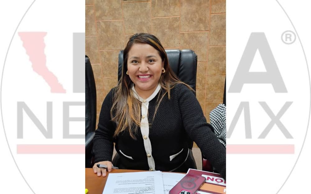 La diputada Evelyn Sánchez durante la presentación de su iniciativa para crear la Fiscalía Especializada en Asuntos Indígenas en Baja California.