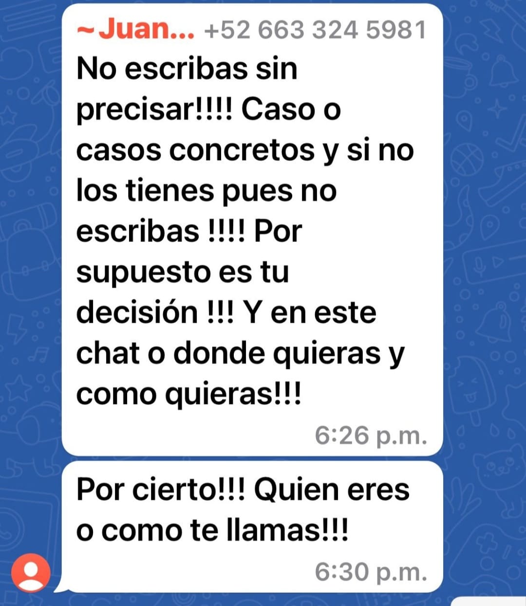 No escribas sin precisar