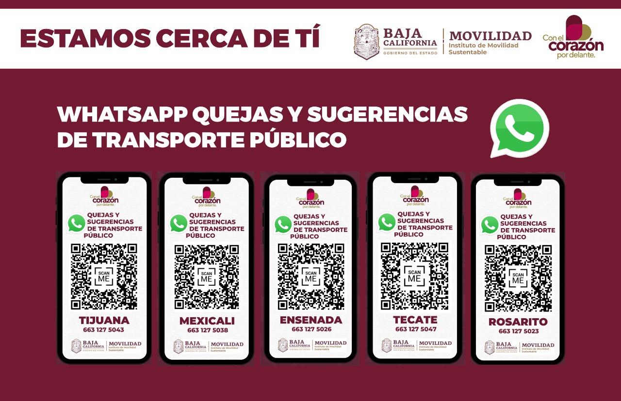 Códigos QR que puedes escanear para quejas y sugerencias