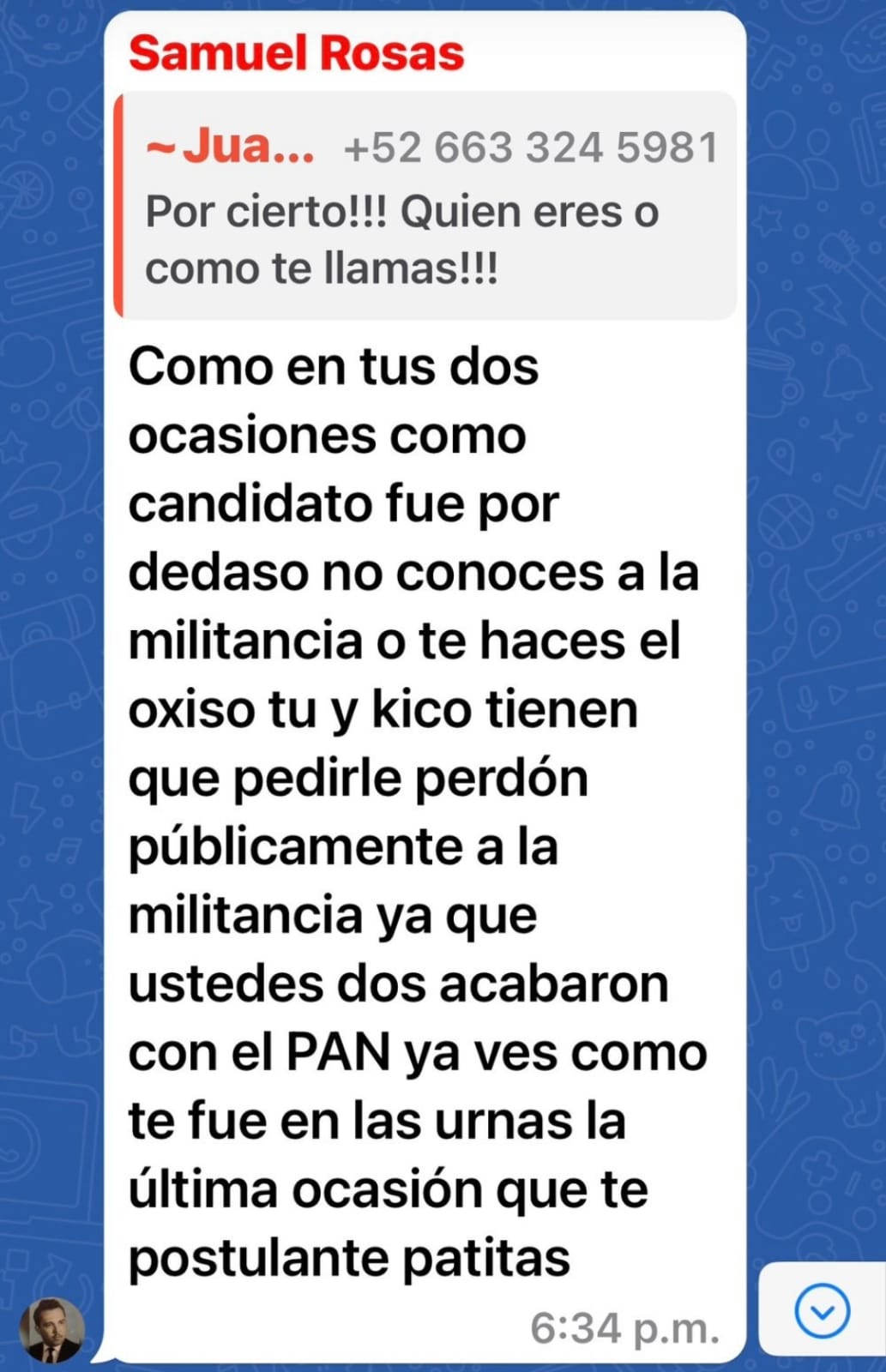 como en tus dos ocaciones como candidato