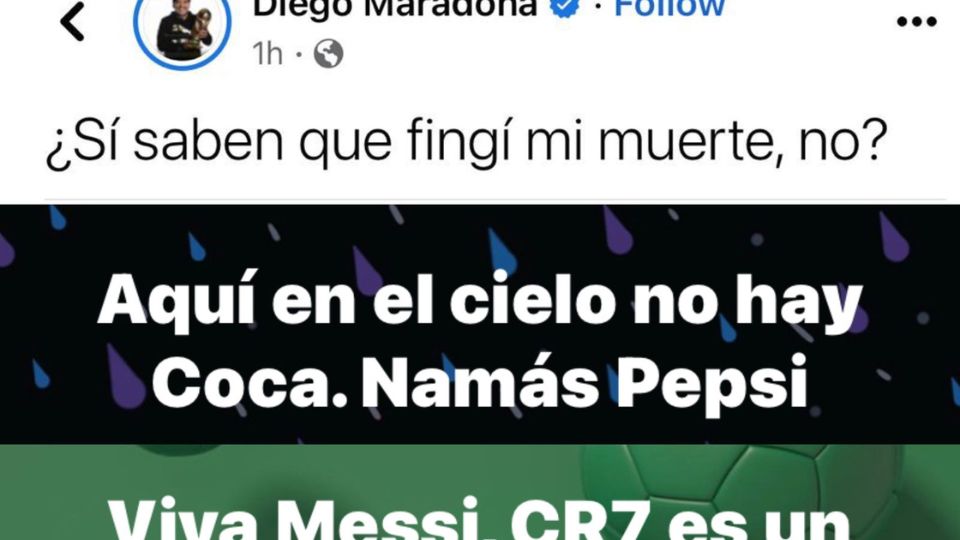 Hackearon la página oficial de Maradona