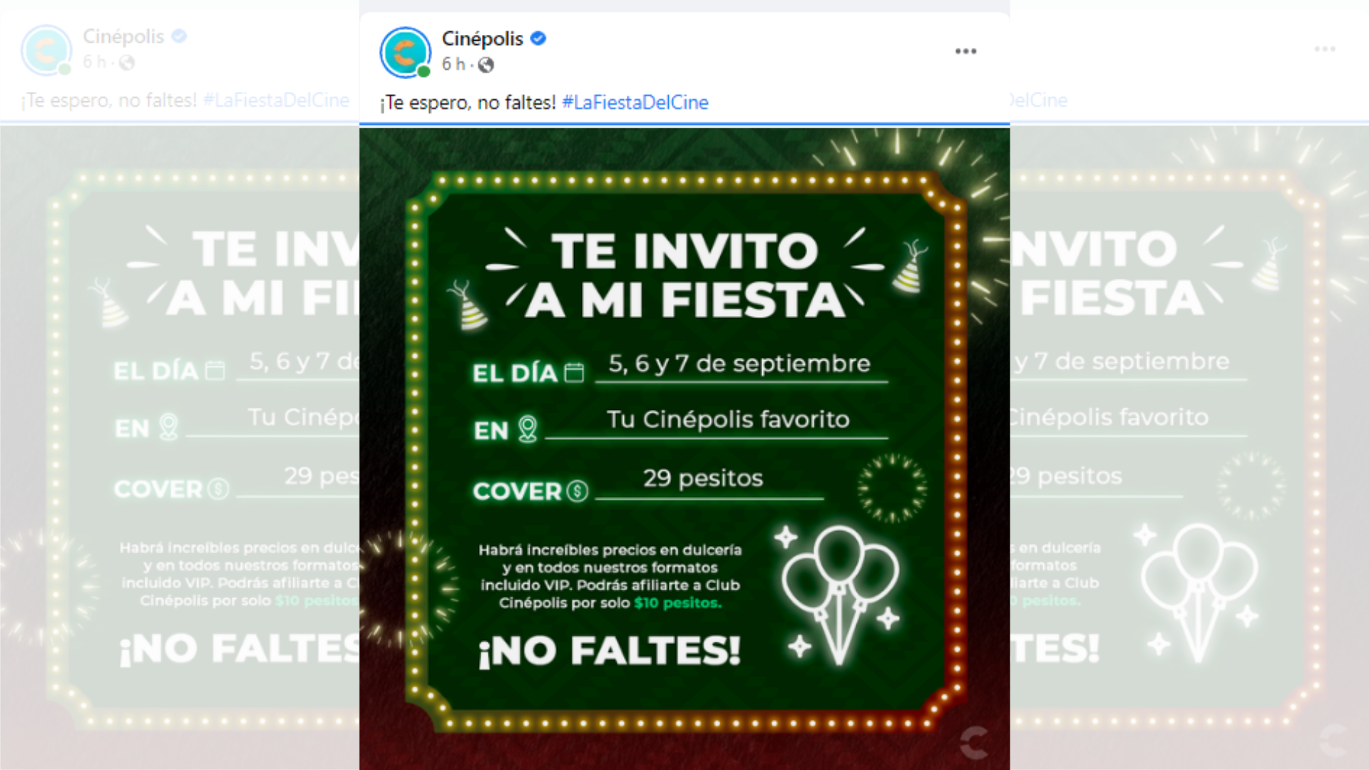 Cuenta regresiva para “La fiesta del Cine”, foto redes sociales