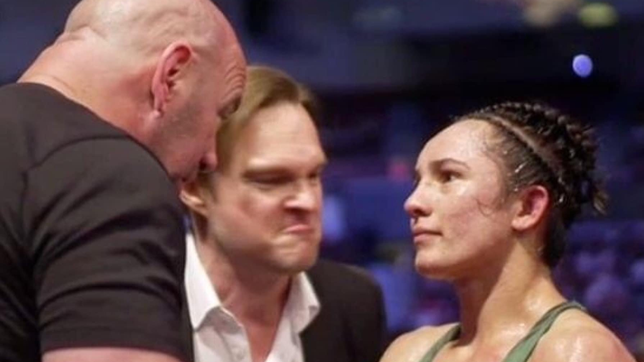 Dana White esperó a Yazmin Jauregui a la salida del Octágono en San Diego, fue a la única que felicitó de esa manera. (Foto: Tomada de Internet)