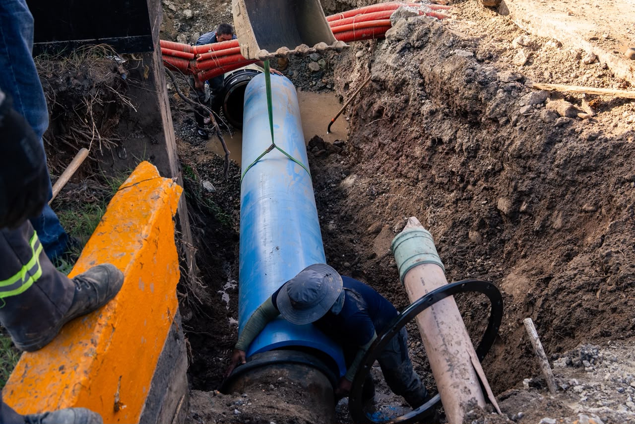 CESPT concluye reparación de fuga en acueducto Presa Rodríguez–Morelos