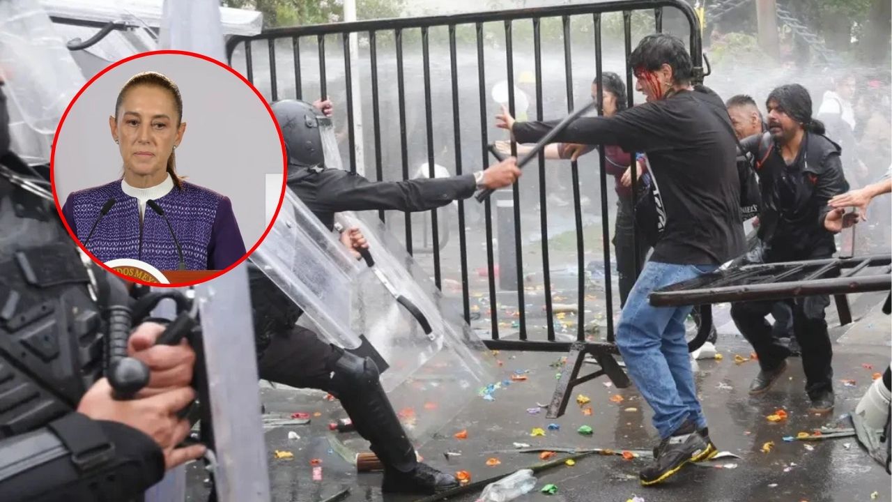 Sheinbaum condena la represión  en Jalisco; exige explicar el uso de gas y agua contra manifestantes