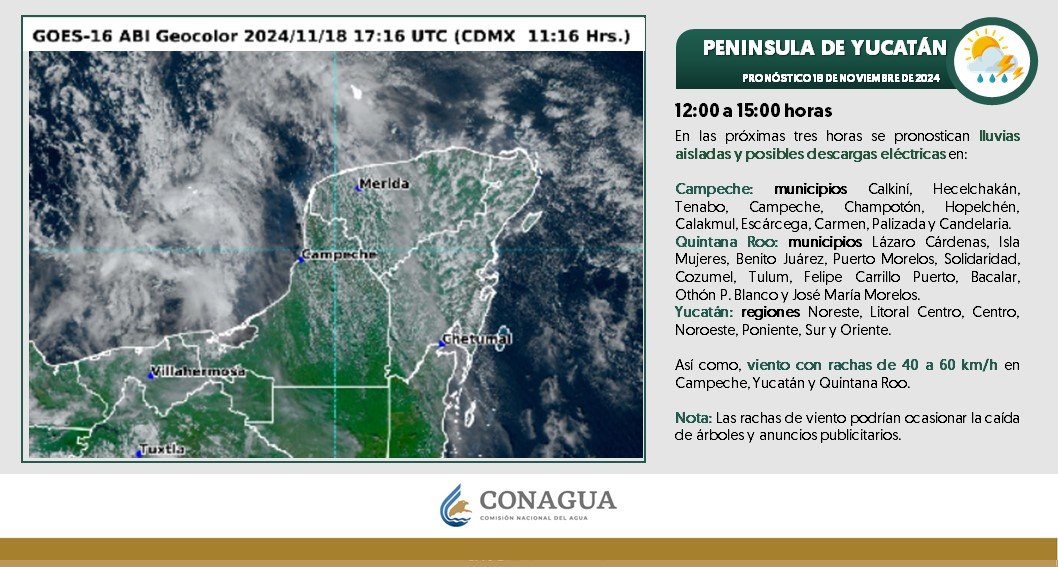 Se debilita tormenta tropical Sara a baja presión remante CONAGUA