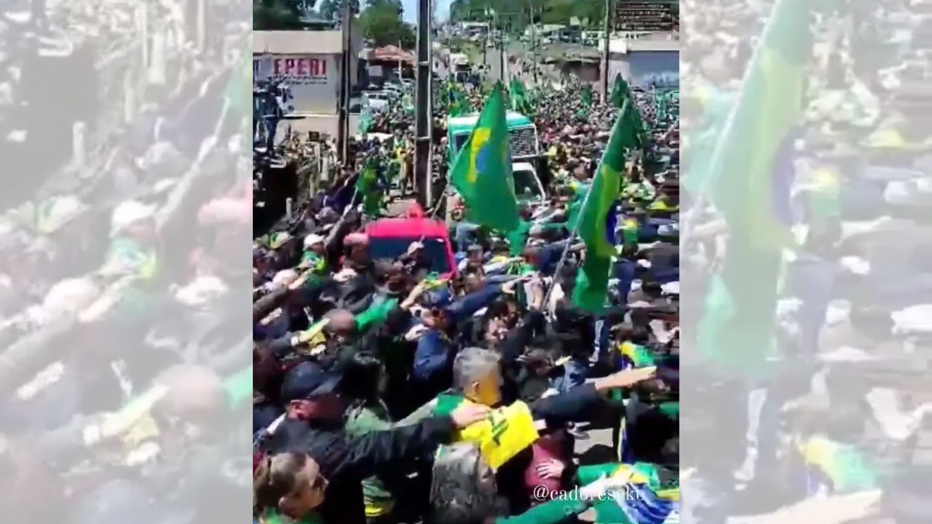 [VÍDEO] Protestante brasileños cantan himno nacional con saludo Nazi