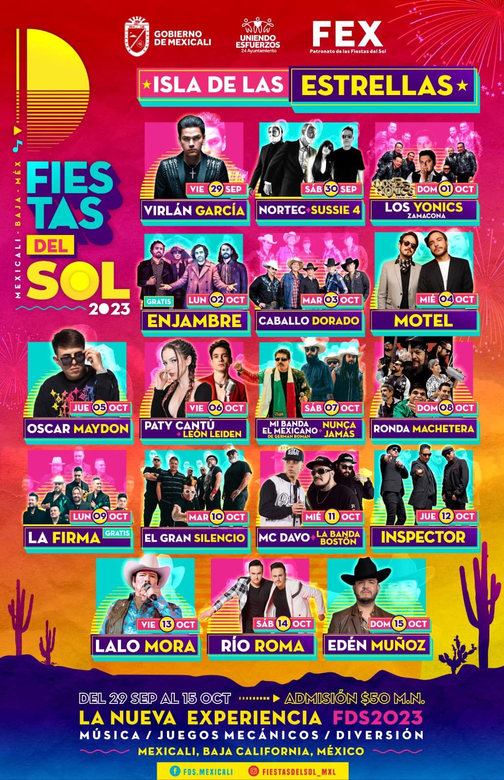 ¿Quienes estarán en las Fiestas del Sol 2023?