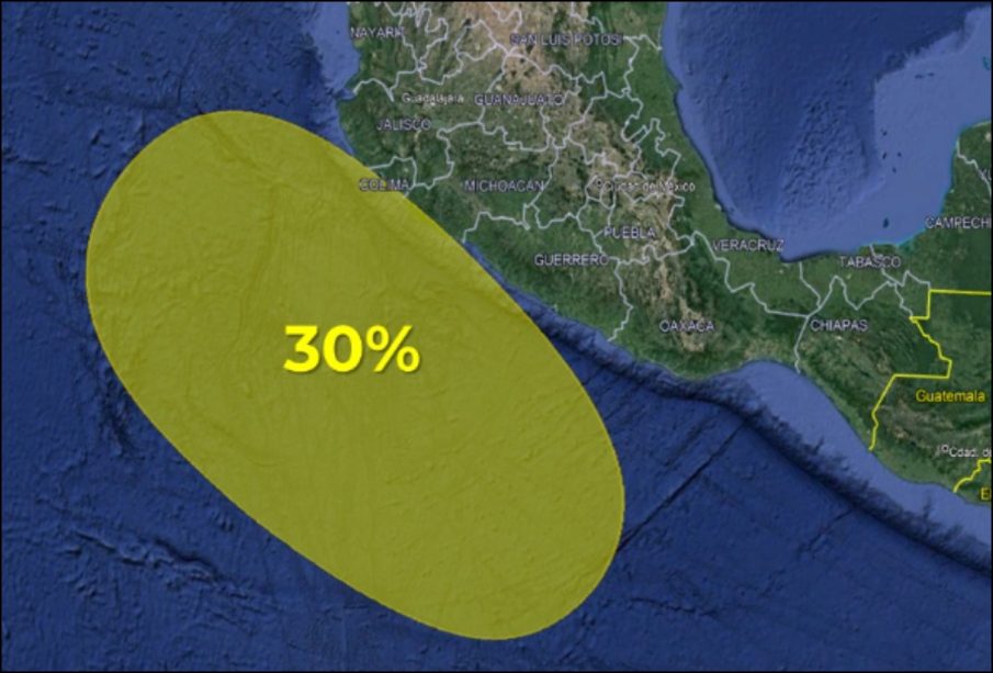 Alertan baja presión en costas del pacífico mexicano