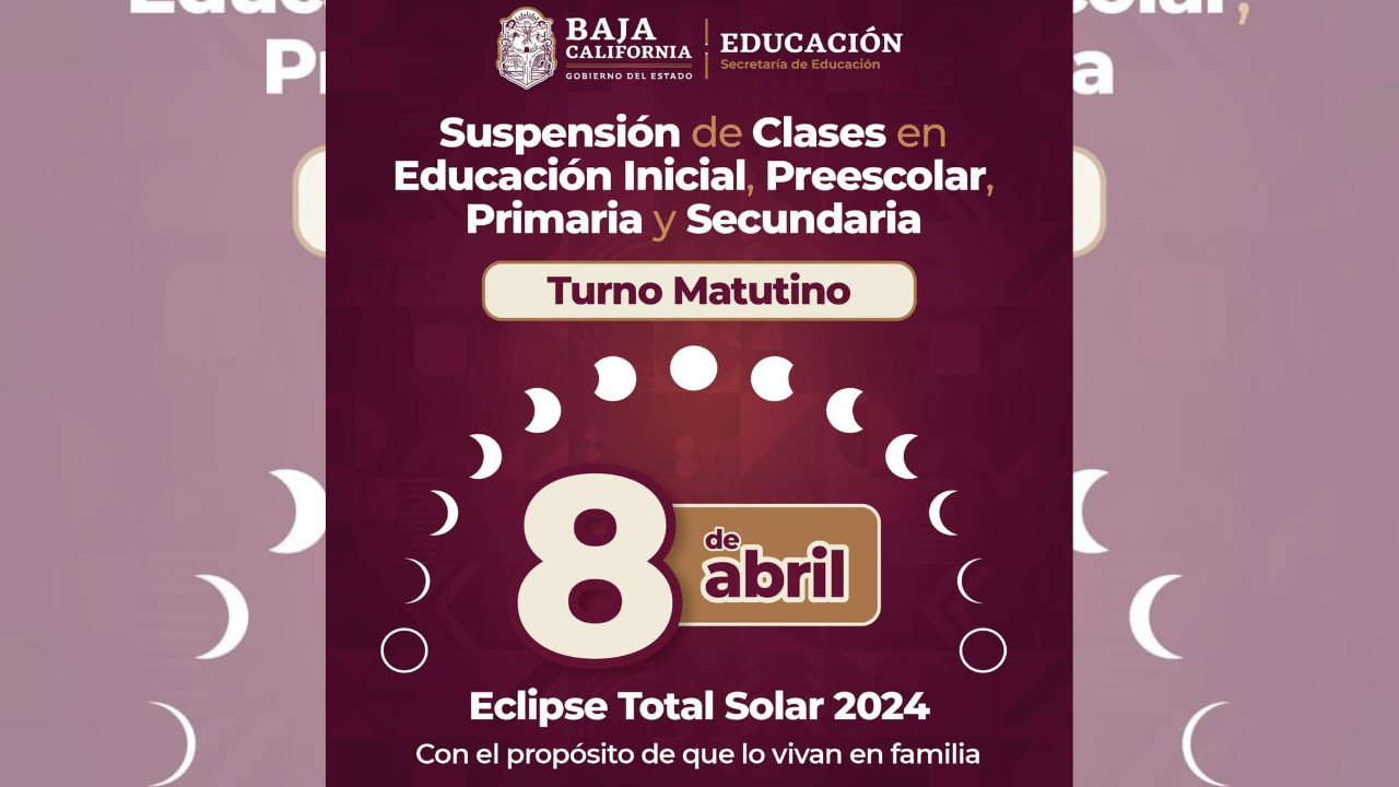 ¡No es broma! Suspende Marina del Pilar clases por eclipse