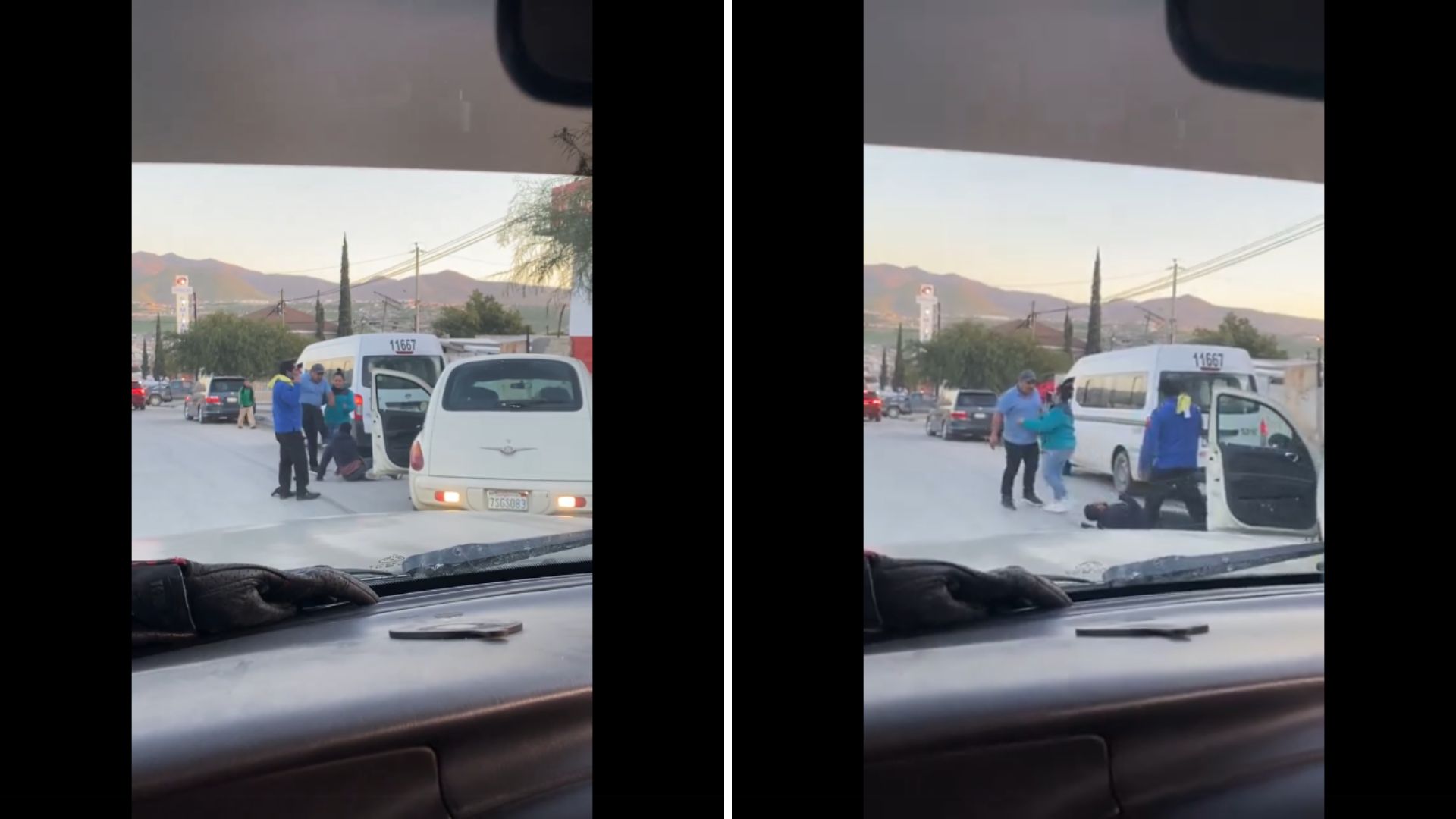 [VIDEO] Zafarrancho entre taxista y civil en Terrazas del Valle