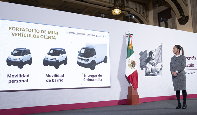 Claudia Sheinbaum revela proyecto Olinia: Autos eléctricos mexicanos para la movilidad del futuro