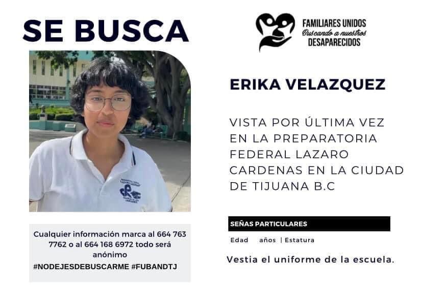 Buscan a estudiante de la preparatoria Lázaro desaparecida