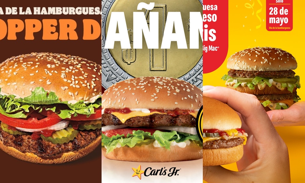 ¡Wow! Hamburguesas gratis y a $1 en McDonald's, Carl's Jr y Burger King