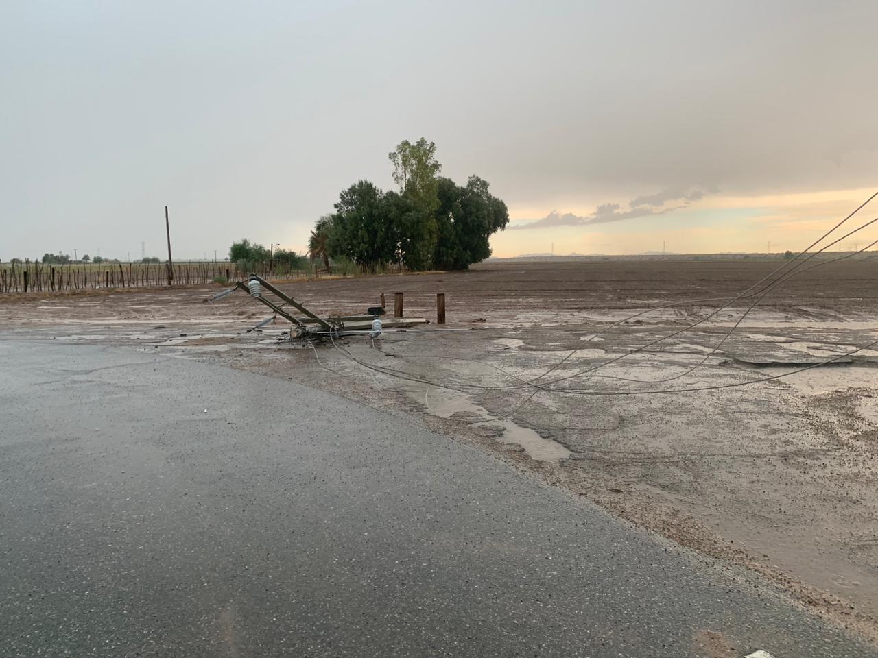 Saldo blanco en tormenta en Mexicali