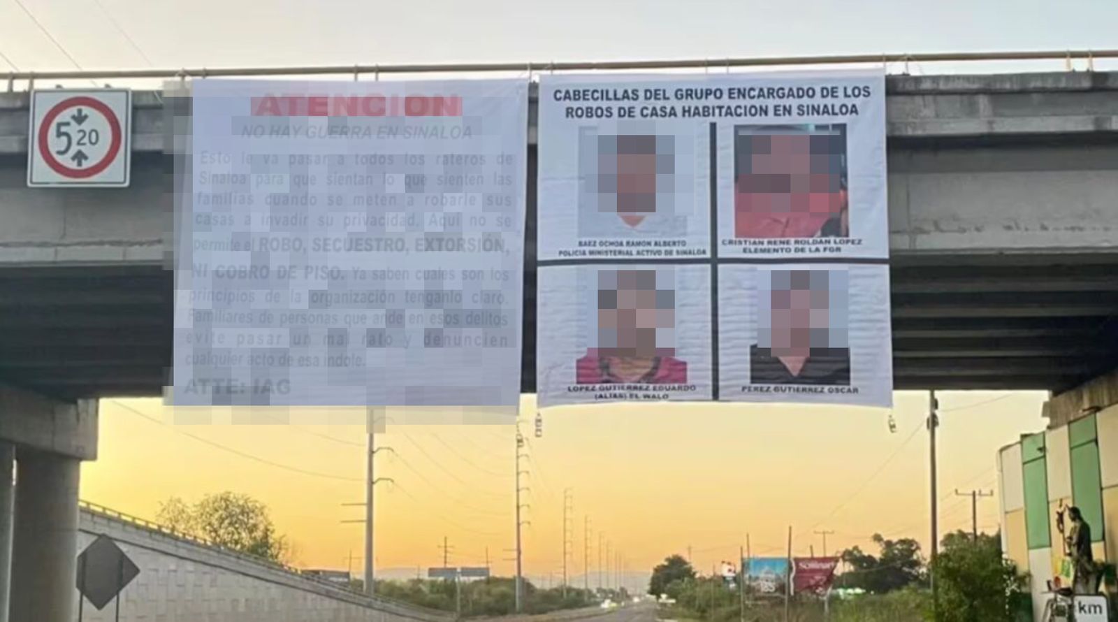 “No hay guerra en Sinaloa”: Aparecen mantas con amenazas: Sinaloa