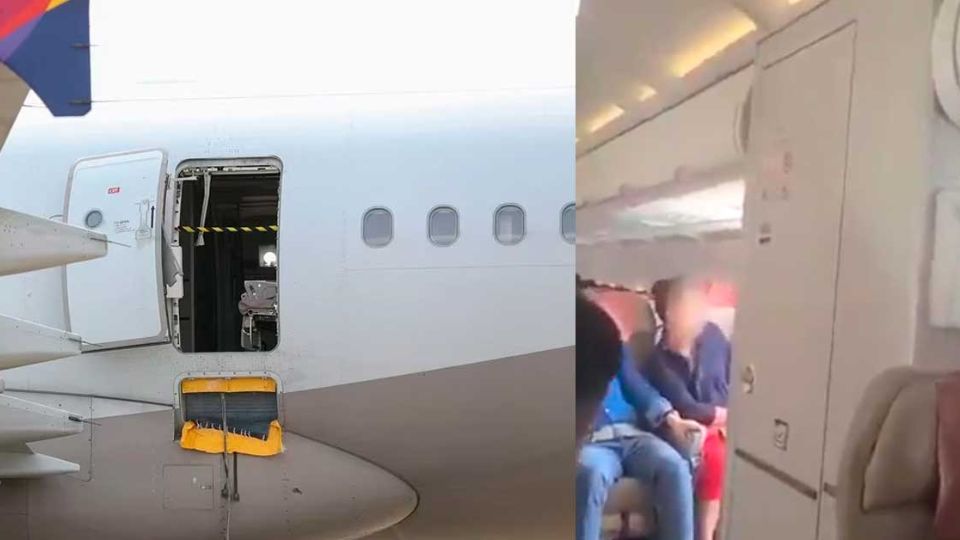 [VIDEO] Vuela avión con puerta de emergencia abierta