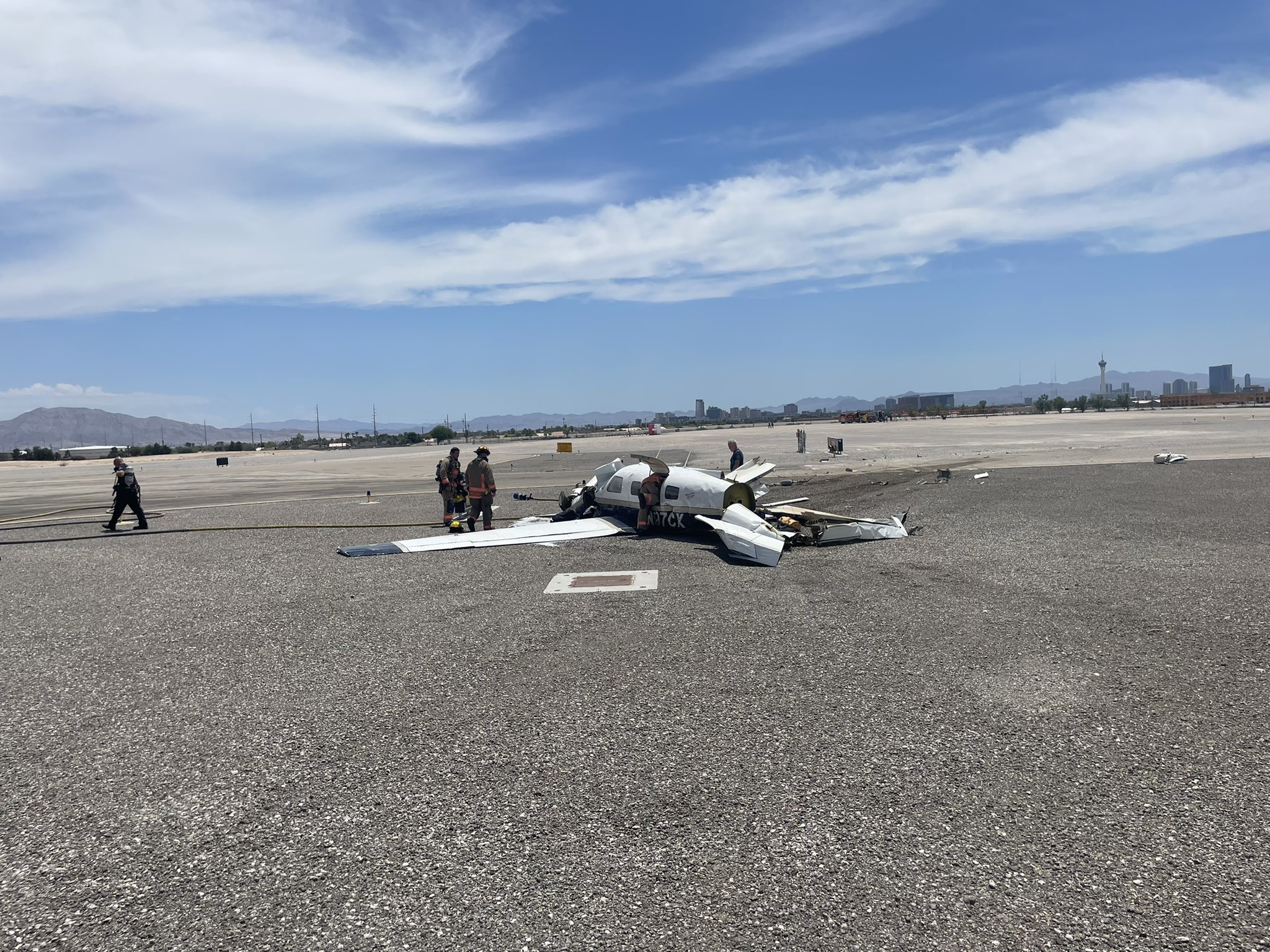 Chocan avionetas en Las Vegas