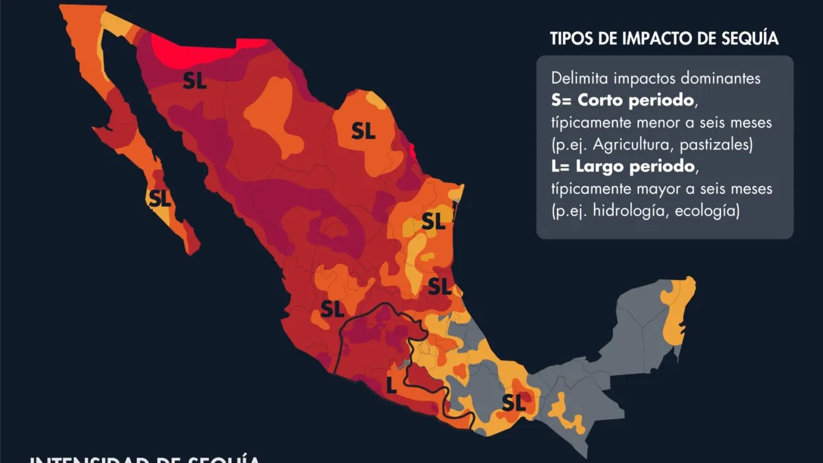 ¿En qué lugares de México hay sequía?