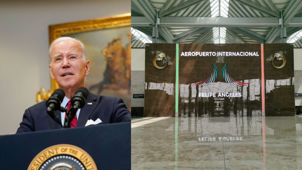 El presidente Andrés Manuel López Obrador hizo la petición para que Biden en su visita a la Ciudad de México aterrizará en el AIFA.