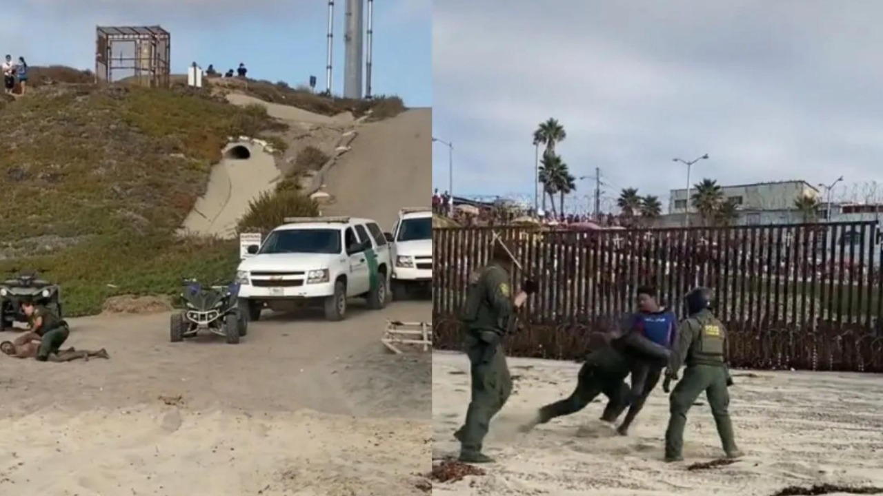 [VIDEO] Pelea de "Pollos" vs CBP