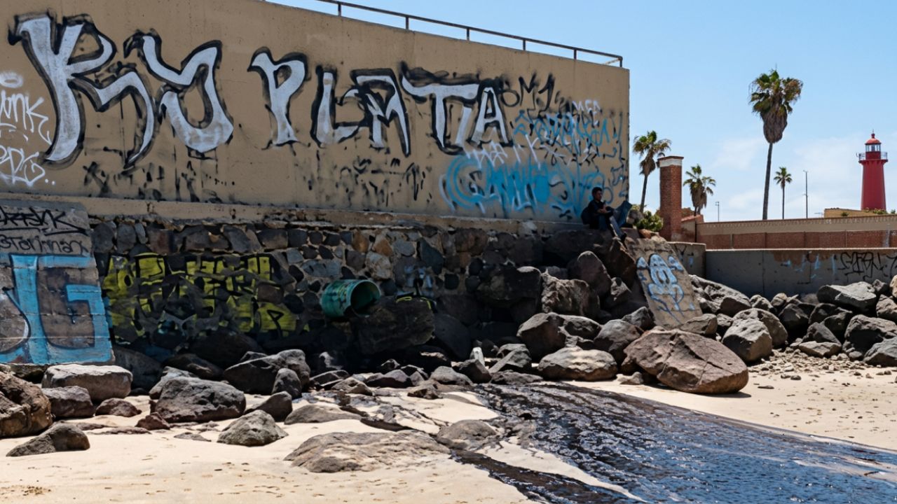 ENSENADA: Piden investigar descarga de líquido oscuro en Playa Hermosa