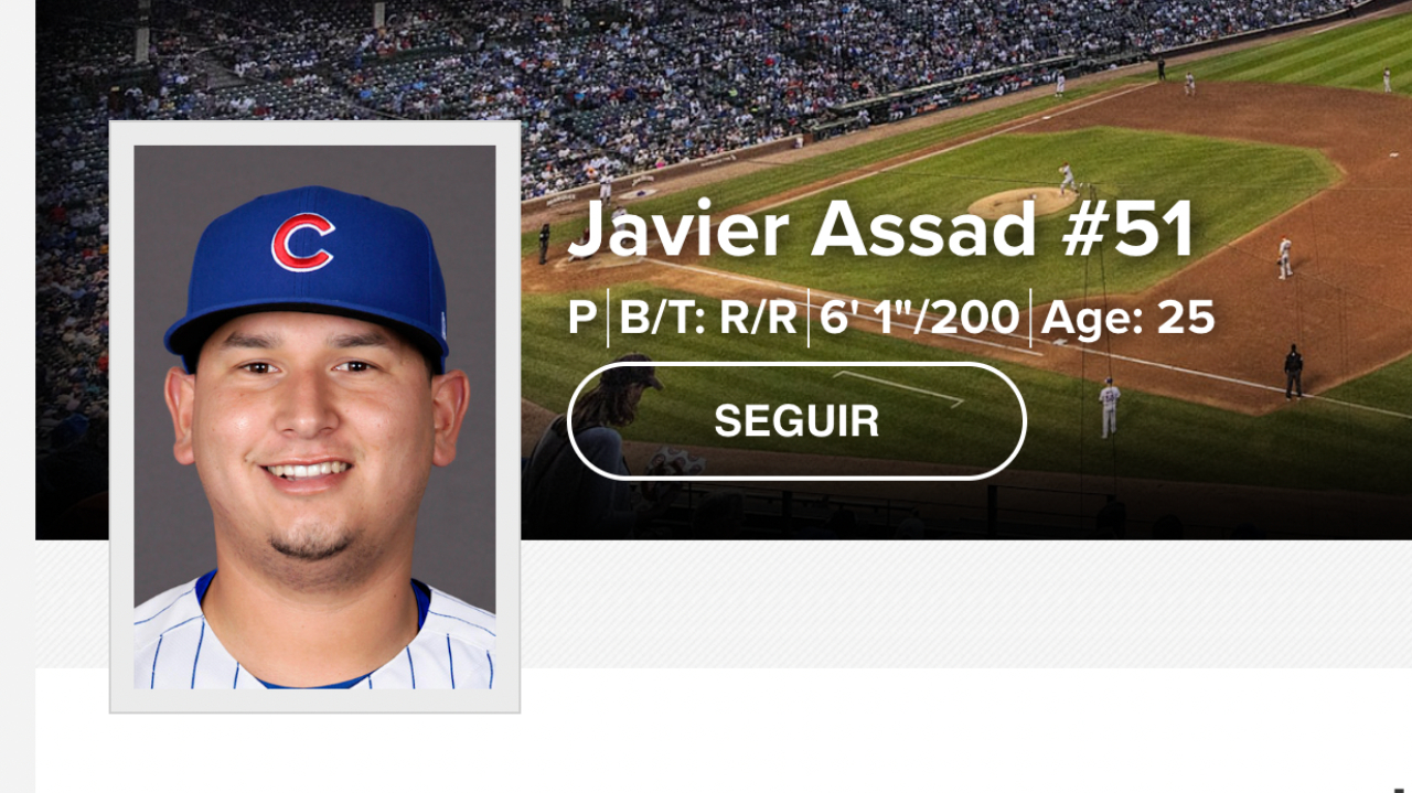 Javier Assad fue registrado por Chicago Cubs y debutará este martes 23 de Agosto en la Gran Carpa. (Foto: www.mlb.com)