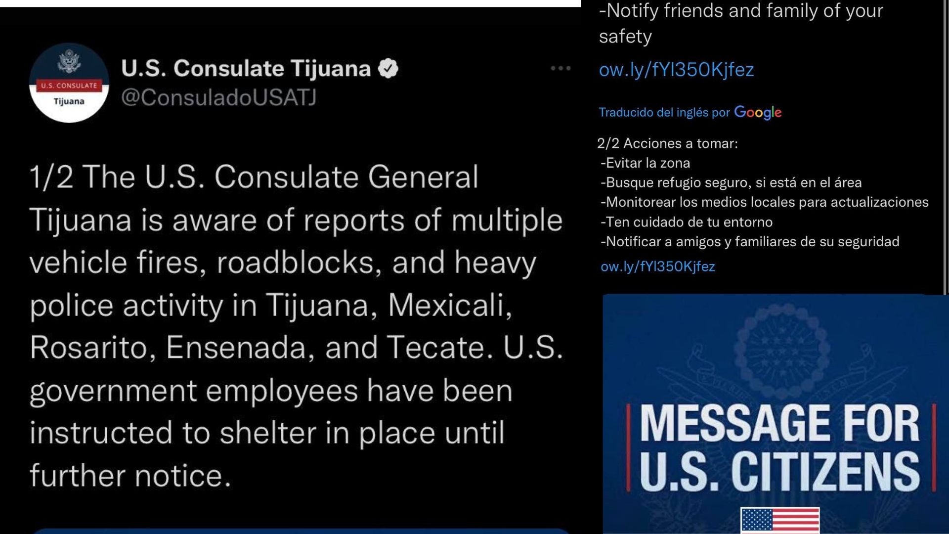 Declaraciones de consulado de Estados Unidos en Tijuana