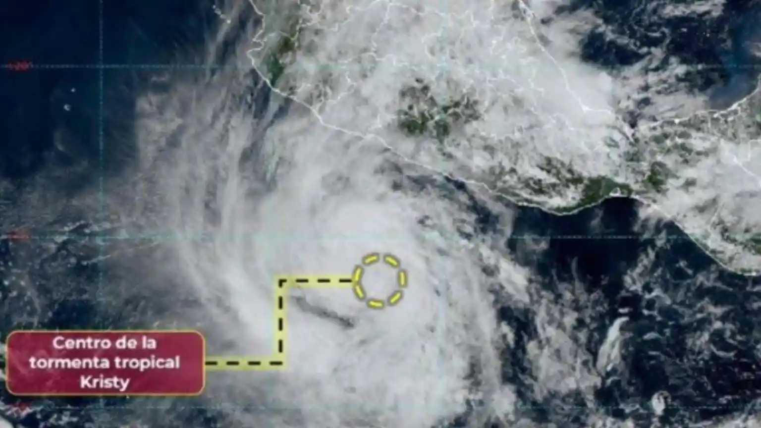 Tormenta Tropical “Kristy” se forma al sur de Guerrero y Michoacán